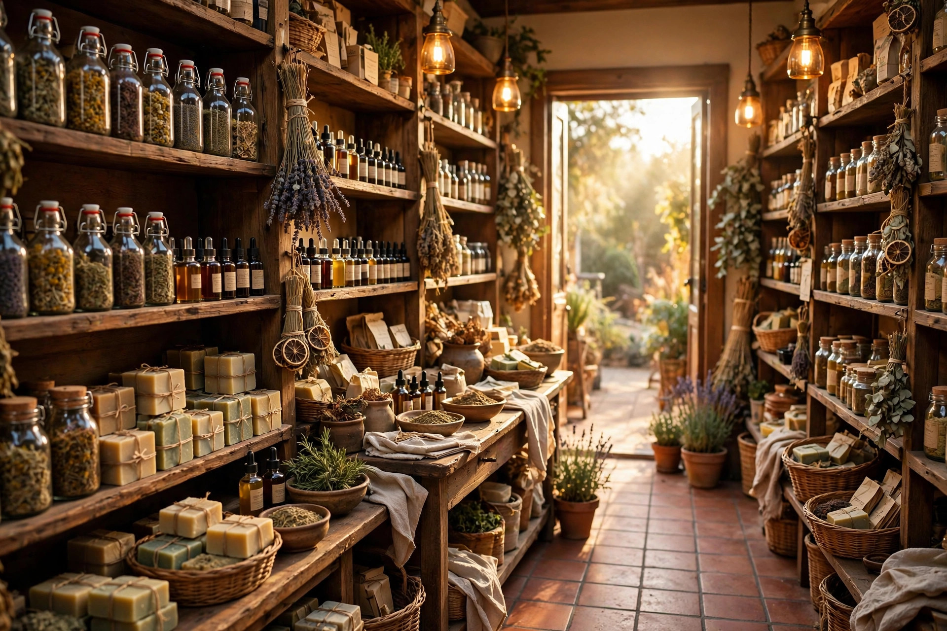 Interior de una de las tiendas naturistas de la botica en Soacha